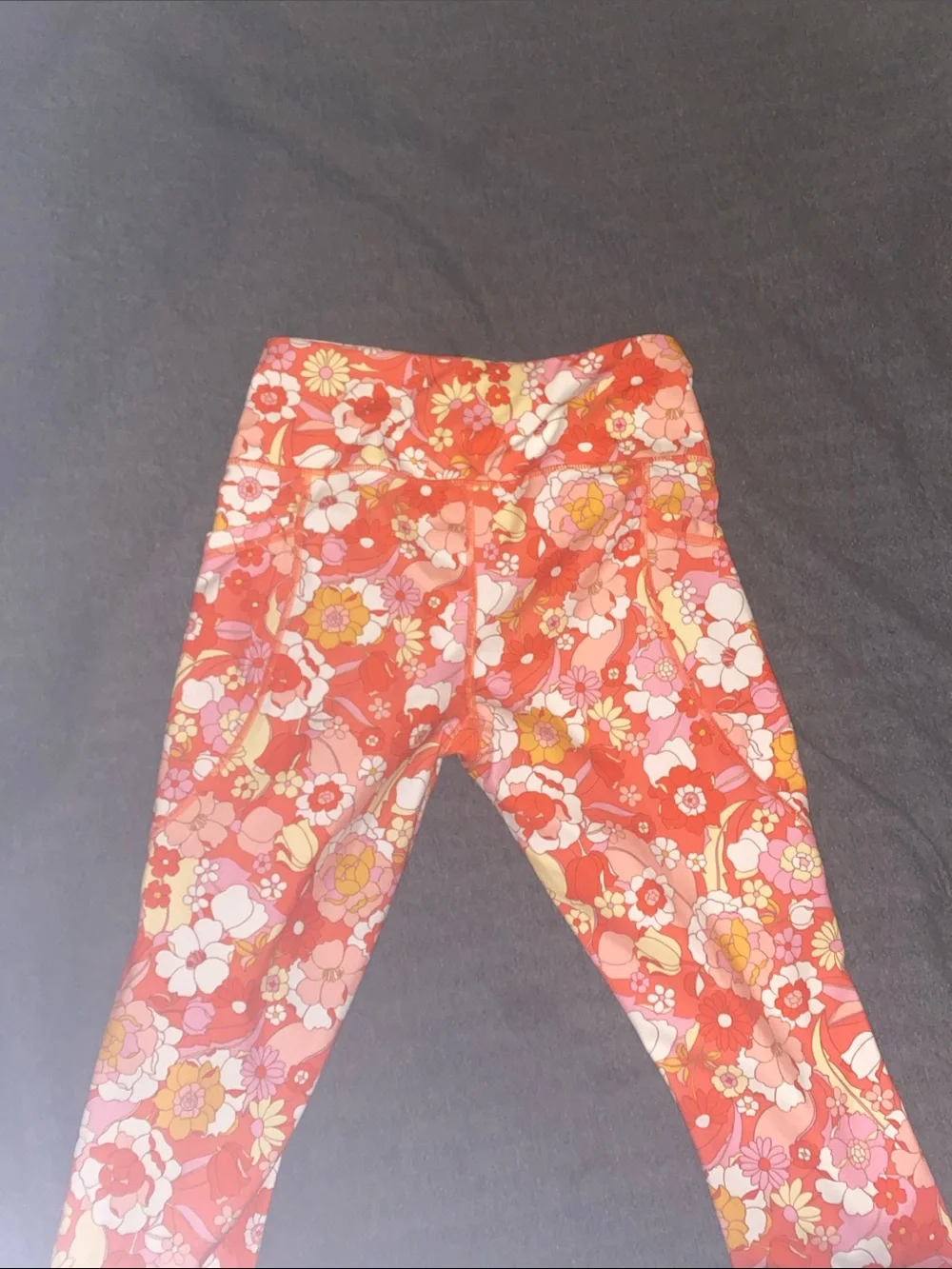 Avia Red Floral Girls' Leggings